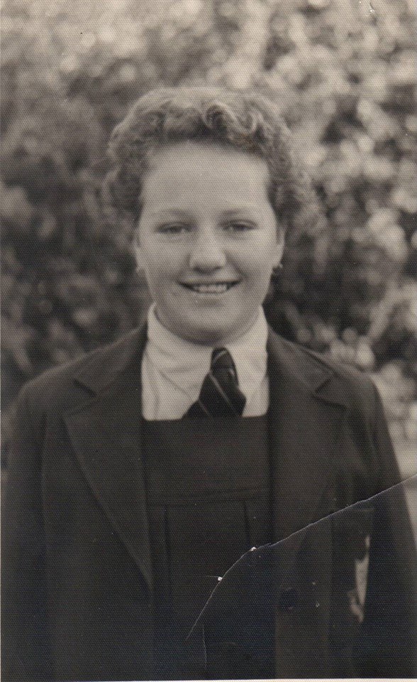 1957 denise harris nee sullivan just after the green tunic and fawn blouse were introduced