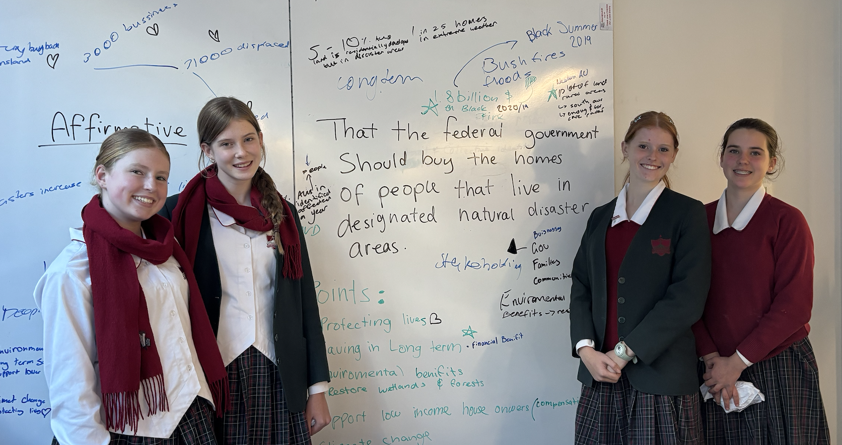 Debating Ella Morrell Lauren O Brien Sophie Mirabato Mabel Boland