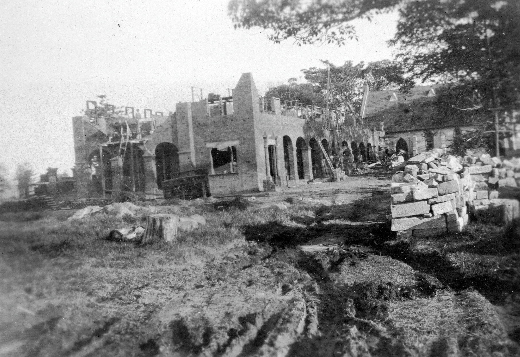 Stella Maris Convent during construction 1930 2