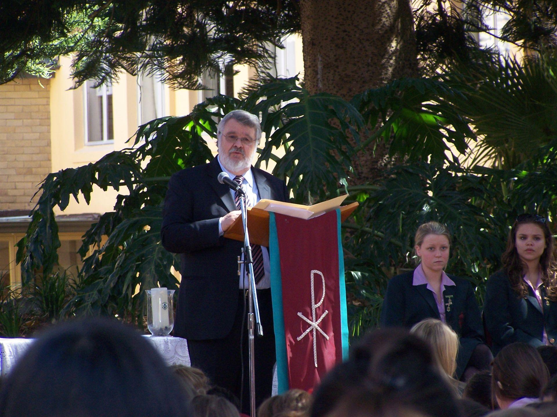 Yr 12 Graduation Assembly 3 kerry stirling principal